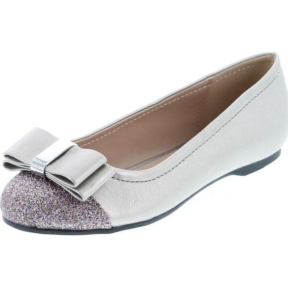 Jessica Simpson Portia Silver/Metallic ChildG flats-shoes 13 NEW - Picture 1 of 8